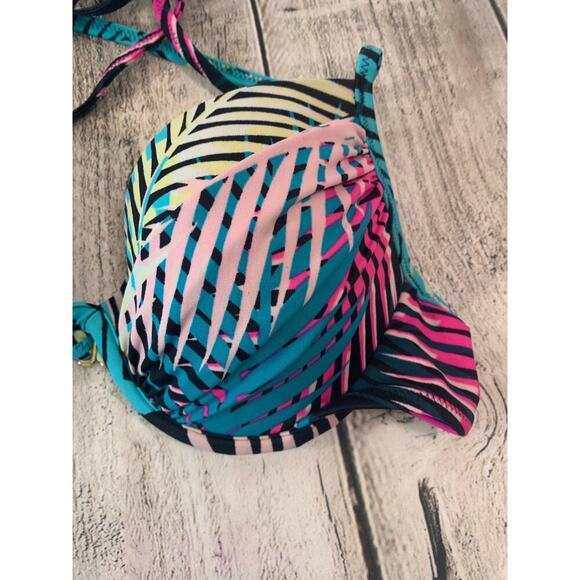 SHADE & SHORE Women’s Tropical Bikini Top / Size: 34B - Picture 2 of 8